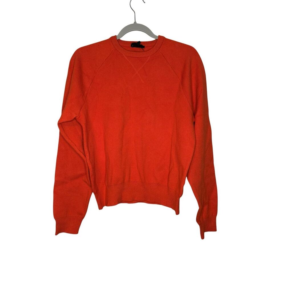 Monrow Women’s Orange Crewneck Sweatshirt‎ Size Large